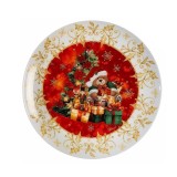 Farfurie Craciun portelan multicolor II &Oslash; 20,5 cm