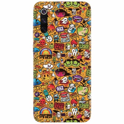 Husa silicon pentru Xiaomi Mi 9, Colorful Sticker Illustrations foto