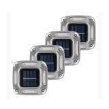 Lampa solara LED pentru gradina eMazing, 8 LED-uri, prindere de perete sau impamantare, IP65, forma patrat, material ABS si Policarbonat, 9 x 9 cm, ba