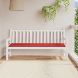vidaXL Pernă de bancă de grădină, roșu, 180x50x3 cm, textil oxford