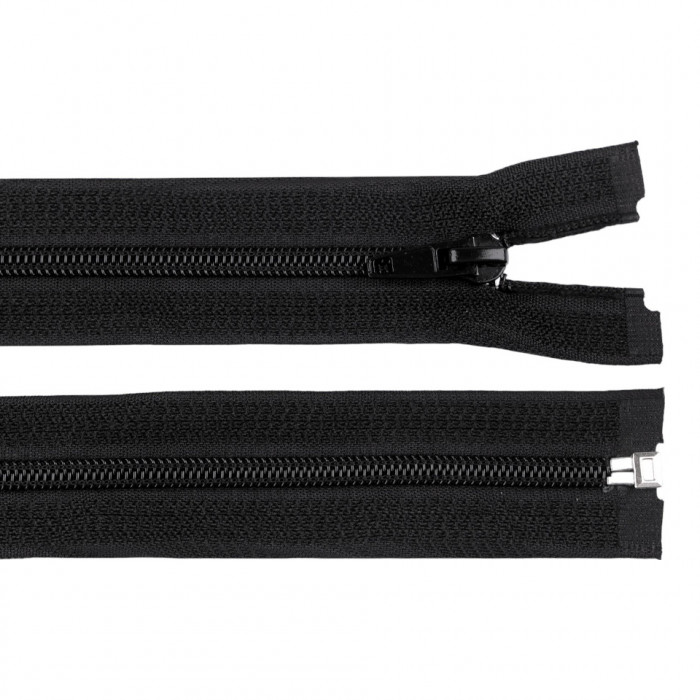 Fermoar plastic detasabil, spiralat, lung pentru cort 340 cm Negru