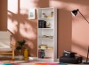 Biblioteca Adore Libra, 5 rafturi, 56x170x20 cm, Alb - Biblioteca living, design modern, MDF/PAL