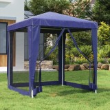 VidaXL Cort de petrecere cu 4 pereți din plasă, albastru, 2x2 m, HDPE