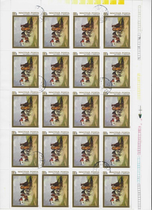 TIMBRE UNGARIA- LOT3= 5 COLI STAMPILATE