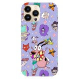 Husa compatibila cu Apple iPhone 15 Pro Max model Courage the cowardly dog, Silicon, TPU, Viceversa, Transparent, Carcasa
