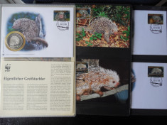 Serie timbre fauna WWF animale nestampilat postale filatelice foto