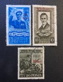 Rom&acirc;nia R.P.R. - (1954) - Lot de 3 Mărci Poștale (20B Violet, 55B Albastru, 1.75L Sepia/Negru, Dintelate, Ștampilate) RO1