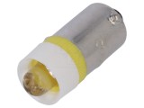 Lampă LED galbenă 24V AC/DC BA9S