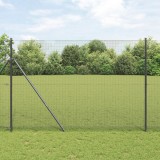 VidaXL Set de St&acirc;lpi Set de 2 Gri Oțel Vopsit Electrostatic, PVC