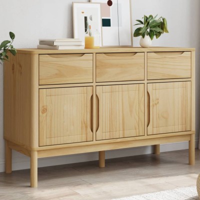 vidaXL Dulap FLORO, maro ceară, 114x43x74 cm, lemn masiv pin 374023 foto