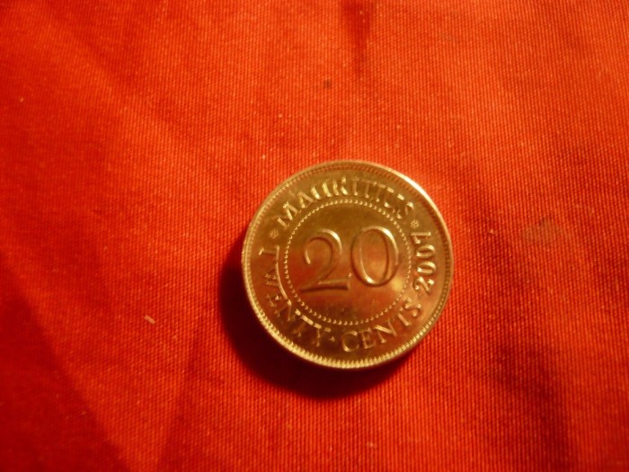 Moneda 20C 2007 Mauritiu ,nichel ,cal.apr.NC