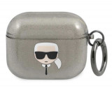 Karl Lagerfeld KLA3UKHGK Capac AirPods 3 negru/negru Glitter Karl`s Head Karl`s Head