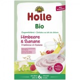 Terci cu Lapte de Capra Banane si Zmeura Fara Gluten pentru copii, +6 luni Eco 200 grame Holle