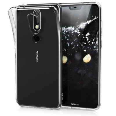 Husa pentru Nokia 5.1 Plus, Silicon, Transparent, 46195.03 foto