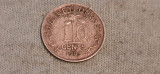 Ceylon - 10 cents 1909 - ag., Asia, Argint