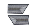 Set lampa semnalizare laterala Opel Signum 2003-2005, Vectra C 2001-2005, Vectra C 2005-2008, fata, stanga+dreapta, LED; transparent; Tuning;