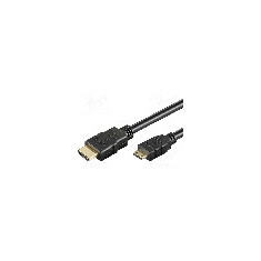Cablu HDMI - HDMI, HDMI mini mufa, HDMI mufa, 3m, negru, Goobay - 31933