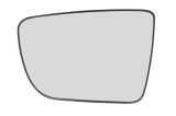 Geam oglinda exterioara cu suport fixare Kia Venga (Yn), 01.2010-, Stanga, incalzita; geam convex; cromat