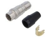 Conector circular HR10 push-pull mufă argintie - Mufă argintie HR10 push-pull