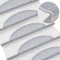 vidaXL Covorașe pentru scări, 15 buc., 56x17x3 cm, gri deschis, semirotunde 133879