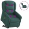 vidaXL Fotoliu electric masaj rabatabil / ridicare verde &icirc;nchis textil