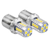 Bec LED Auto Canbus BA15S P21W R10W R5W Alb 12V/24V 16SMD 1156 (Set 2 buc) AMIO