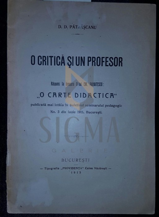 O critica si un profesor
