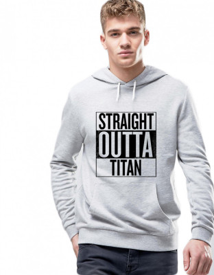 Hanorac Barbati Gri - Straight Outta Titan - 2XL foto