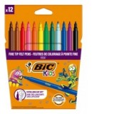 Carioci 12 culori lavabile visa Bic