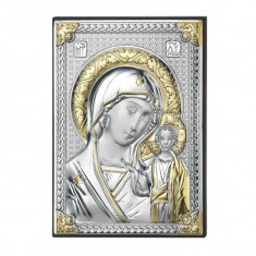 Iconita Argintata Maica Domnului de la Kazan 5x7cm COD: 2689
