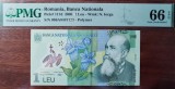 Bancnota 1 leu, an 2008