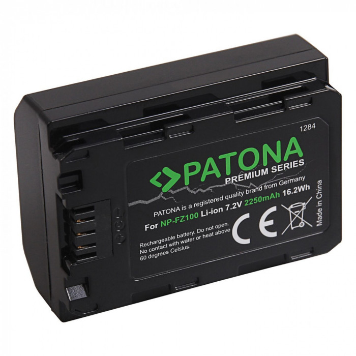 Acumulator Patona Premium NP-FZ100 2250mAh replace Sony A9, A7 III-1284