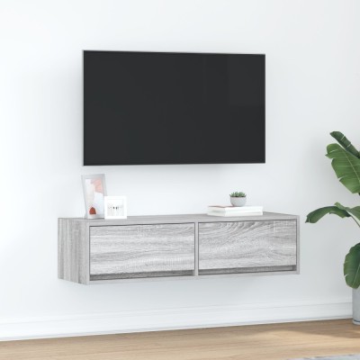 Gossi dulap tv, gri sonoma, 100x31x25,5 cm, lemn prelucrat foto