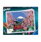 Cumpara ieftin Set pictura pe numere pentru adulti Ravensburger CreArt - Flori de cires japonez