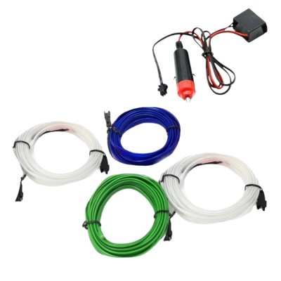 Banda neon auto, flexibila, 12V, 3m, 4 culori foto
