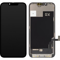 Display cu Touchscreen GX pentru Apple iPhone 13, cu Rama, Versiune OLED IC Movable, Negru foto