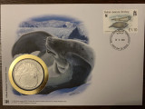 BAT - foca - FDC cu medalie, fauna wwf