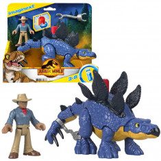 Jurassic World set Imaginext figurine Stegosaurus + Dr. Grant ZA5097