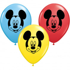 Baloane latex 5&amp;quot; inscriptionate cu Mickey Mouse, Qualatex 45336 foto