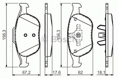 Set placute frana,frana disc FORD FOCUS (DAW, DBW) (1998 - 2007) BOSCH 0 986 424 701 foto