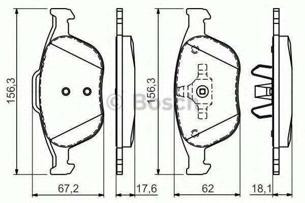 Set placute frana,frana disc FORD FOCUS (DAW, DBW) (1998 - 2007) BOSCH 0 986 424 701
