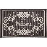 Covoras Intrare Tip Iuta, Model Natura Welcome 992-91, Marime 50 x 80 cm, Maro, Antialergic, Polipropilena