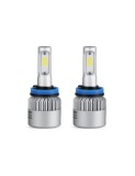 Set 2 leduri H11 COB Canbus, 4300k, putere 72W, luminozitate 8000 Lm, 12V - 24V