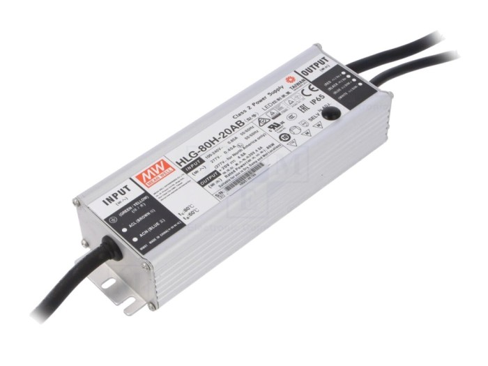 Alimentator LED 80W 20V DC IP65