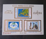 Romania MNH 1981 - colita nedantelata - CSCE Europa - LP 1043