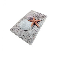 Covoras pentru baie Starfish, Gri, 80X100 cm