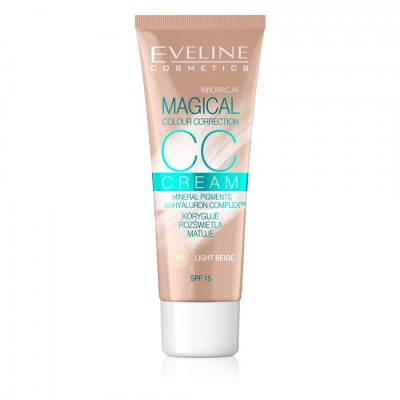 BEA34-100 Fond de ten Eveline CC Cream Magical Colour Correction 50 Light Beige 30 ml foto