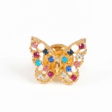 Brosa martisor fluturas cu pietre multicolore