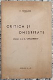 Critica si onestitate (raspuns D-lui S. Cioculescu) - C. Manolache