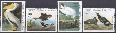 DB1 Coasta de Fildes 1985 Fauna Pasari Audubon 4 v. MNH foto